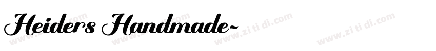 Heiders Handmade字体转换